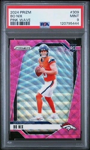 2024 PANINI PRIZM #309 BO NIX PINK WAVE PRIZM PSA 9