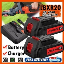 2PACK 20V Lithium-ion Battery/Charger for BLACK DECKER 20 Volt LBXR20 LB20 LBX20