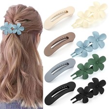 8 PCS Flat Hair Clips, 2 Styles French Claw Clips for Women Girls Thin Hair