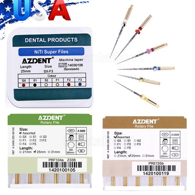 Dental Endo NiTi Heat Activated Super Rotary Files Gold Taper Engine Use SX-F3