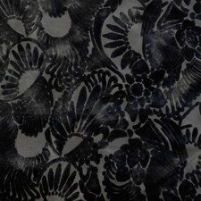 Black Floral Velvet Fabric Lightweight Furnishing Upholstery Fabric By The Metre