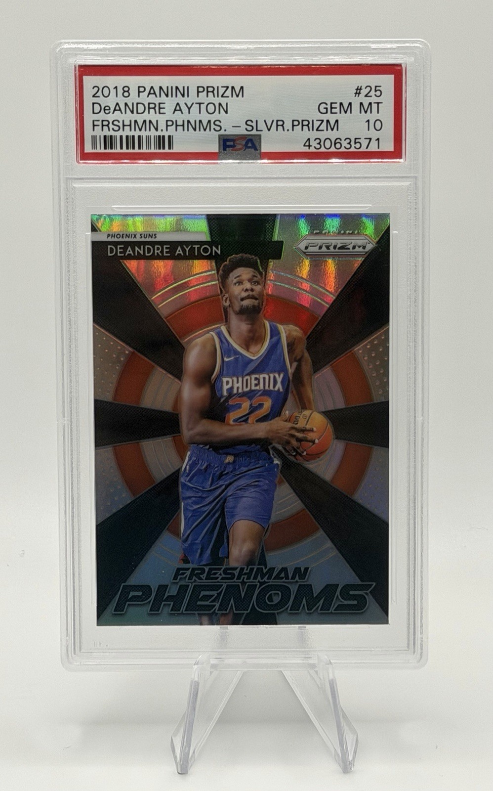 PSA 10 2018 Deandre Ayton Panini Prizm Freshman Phenoms Silver #25 Rookie RC