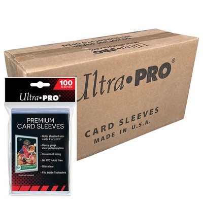 Ultra Pro PREMIUM Soft Card Penny Sleeves MASTER CASE (10,000) Sleeves 100 Packs