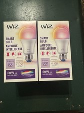 WiZ Smart BulbColor A19 800 Lumens 60W Eq Wi-Fi BLE Matter 8.8W Multicolor X2