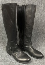 Marc Fisher Women's 9M Black Leather Tall Boots Glimmer