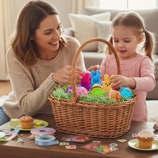 24 Pcs Prefilled Easter Eggs Plush Bunny Keychain Toys Kids Easter Stuffers