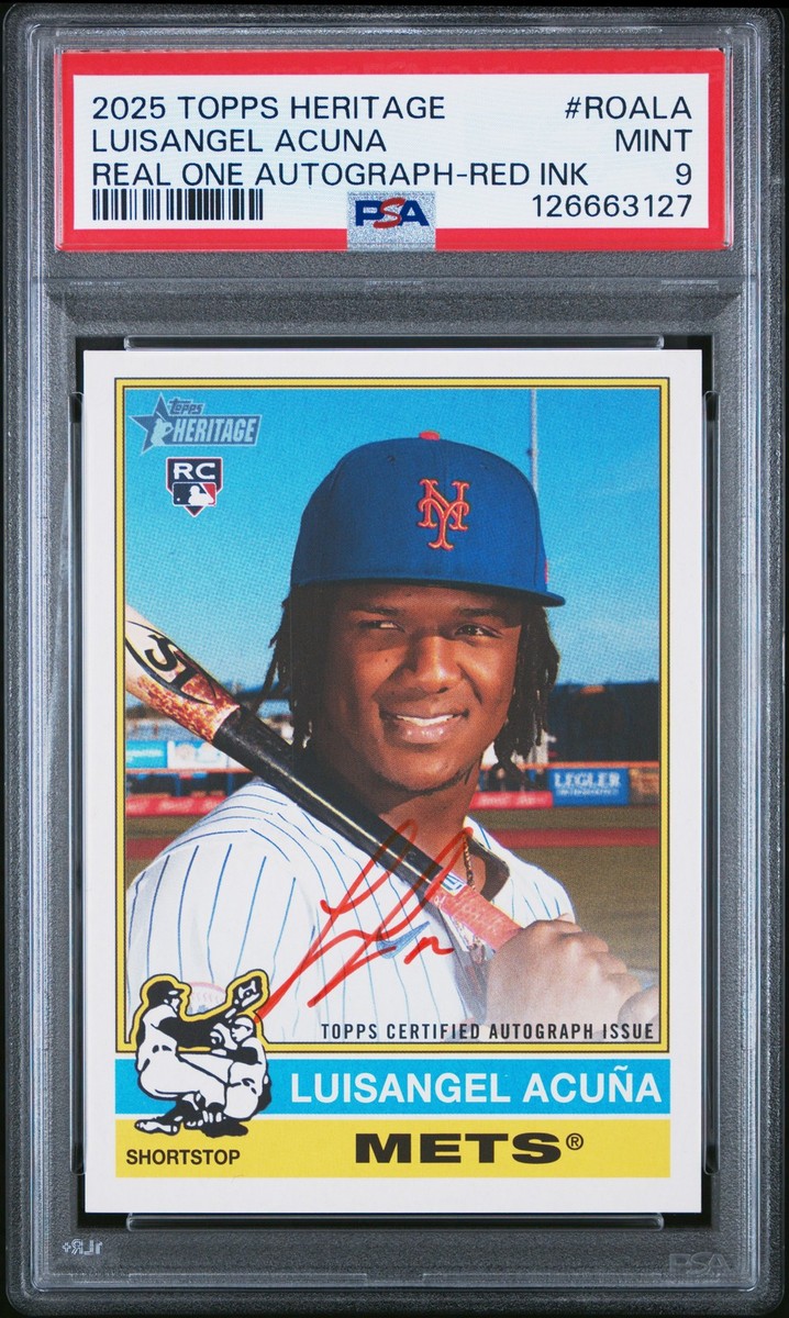 2025 Topps Heritage - Real One Autographs Luisangel Acuna #ROA-LA