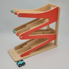 LOVEVERY Wooden Side By Side Race And Chase Ramp With 1 Car See Video