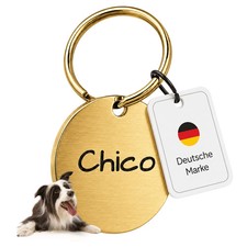Personalisierte Hundemarke mit Namen Gravur Namensschild Hunde Adressanh&auml;nger