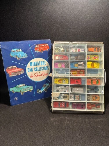 9 VTG Red Lines Hot Wheels & 13 Cars 1970s/80s Mixed Lot Car Show Case Included