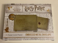 Harry Potter 24K Gold Plated Embossed Metal Envelope - Limitiert auf 5.000 NEU (A2)