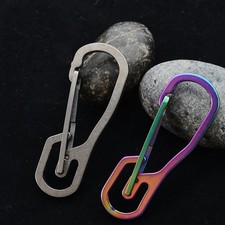 Titanium Alloy Carabiner Snap Spring Hook Clip EDC Keychain Ring Portable Tool