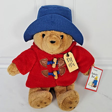 Paddington Bear Eden Toys Plush 10.5 Red Coat Blue Hat Tags Classic Vintage