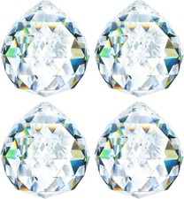 4 Pack 40MM Clear Crystal Prism Ball Suncatchers Rainbow Pendants Maker Hanging