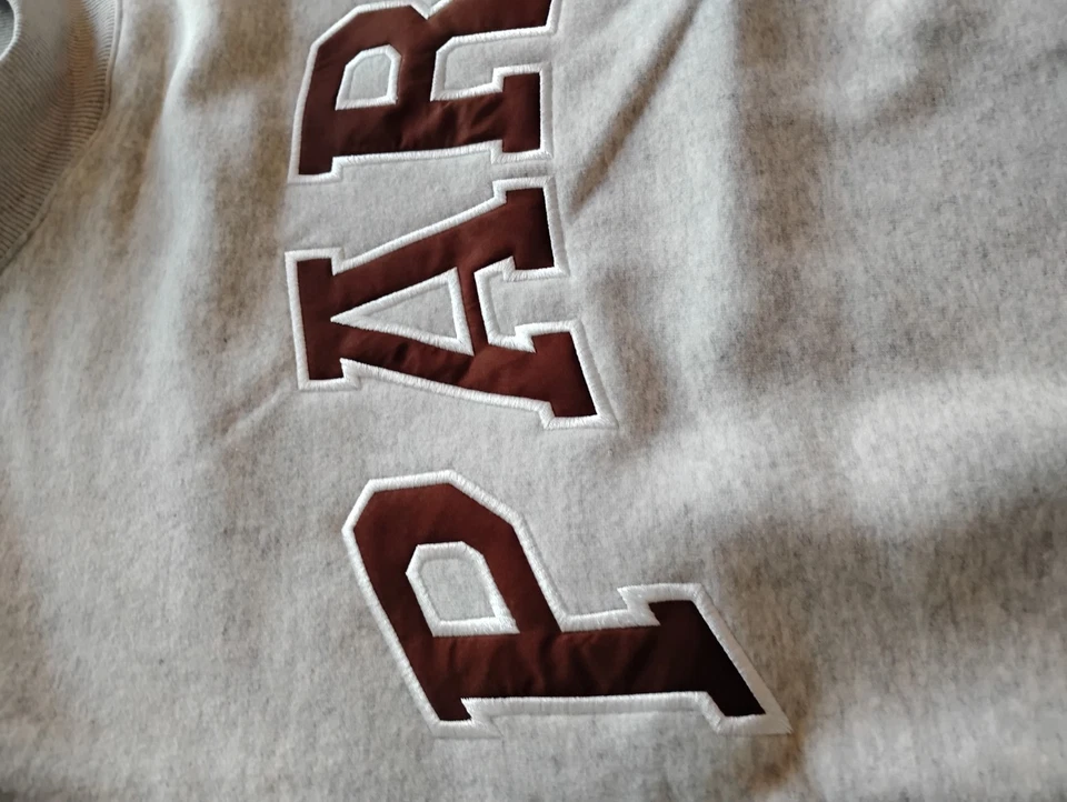 Parke Women's Varsity Mockneck Sweatshirt Gray, Oversized Size L/Xl - Image 3 of 4