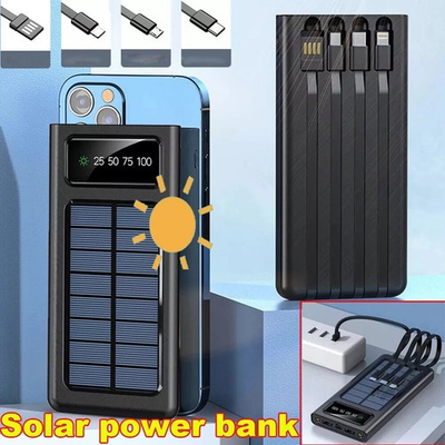 #ad 2025 Super 40000000mAh 4 USB Portable Charger Solar Power Bank For Cell Phone $12.89