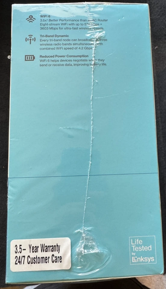 Linksys MX4200 WiFi 6 Tri-Band Mesh Router AX4200 – New Sealed - Image 4 of 4