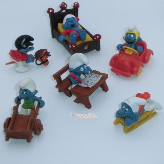 •••traxx38••• : Viele alte Superschlümpfe 6 Stück ••• Schleich Peyo Bully •••