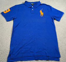 Polo Ralph Lauren Shirt Youth XL 18-20 Blue Short Sleeve Big Pony Logo