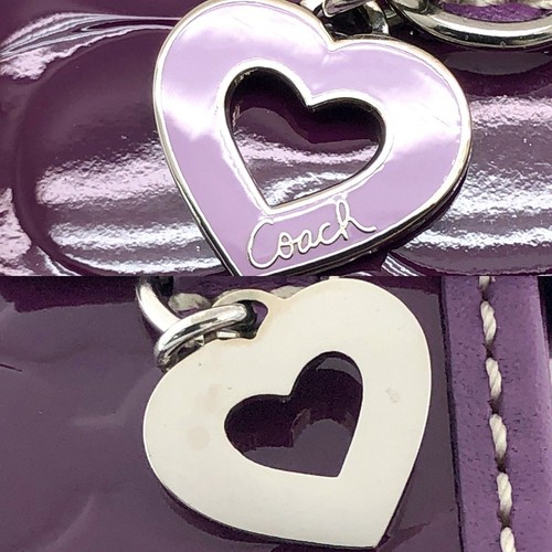 Coach Schlüsselanhänger Fotorahmen Lila Brieftasche-Stil Bilderrahmen 3,5×1,5×0,3 gebraucht - Bild 10 von 10