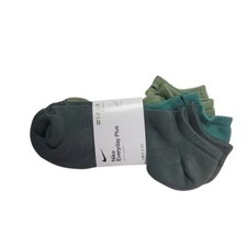 sz L nike everyday plus no show socks green sx6889-935 new w/ tag 3 pairs