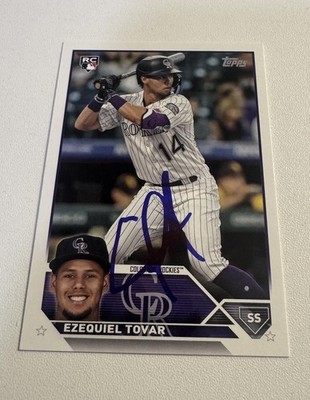 EZEQUIEL TOVAR Autographed 2023 Topps RC IP AUTO SIGNED In Person