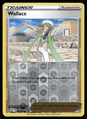 Wallace 166/195 NM Reverse Holo SWSH12: Silver Tempest