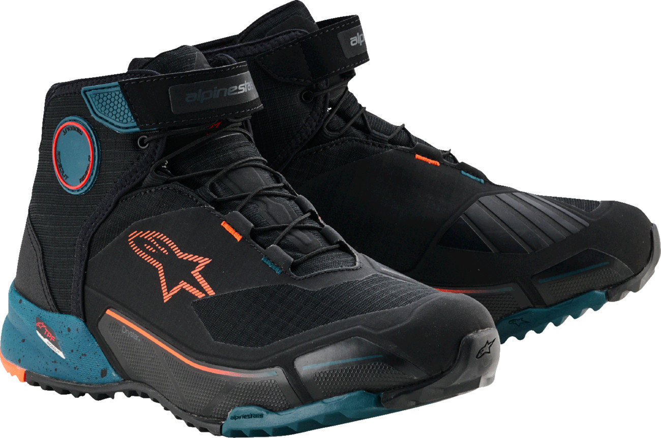 Alpinestars CR-X Drystar Riding Shoes Black Petrol Orange 2611820-1649-9