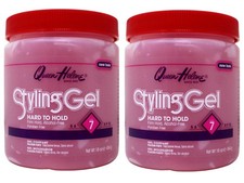 Queen Helene Hard to Hold Styling Gel Alcohol-Free Paraben-Free 16 Ounce 2 Pack