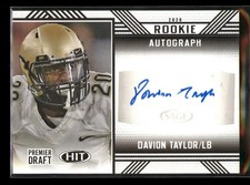 2020 SAGE HIT Davion Taylor #A55 Rookie Autographs Black