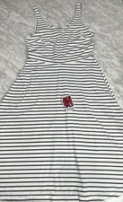 Old Navy Womens Fit & Flare Dress Blue White Stripe Beach Summer Small