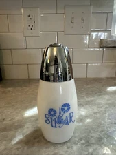 Vintage Gemco Sugar Dispenser /1970s Coordinate with Corning Ware's Cornflower