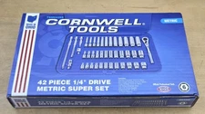 New Cornwell Tools TSMO42SS - 1/4" Drive 42 Pc Metric Super Duty Service Set