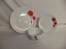 Lewis's Poppies - dishwasher & microwave safe modern pottery tableware - 6A7A #