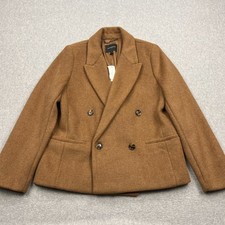 Banana Republic Brushed Double Breasted Jacket Women's Small Brown Blazer Coat