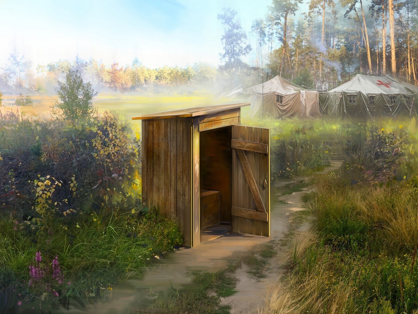 ICM 1:35 WC (Field Toilet) Plastic Model Kit