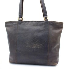 COACH OLD COACH Tote Bag, Semi-Shoulder Bag, Navy A4 size compatible Leather
