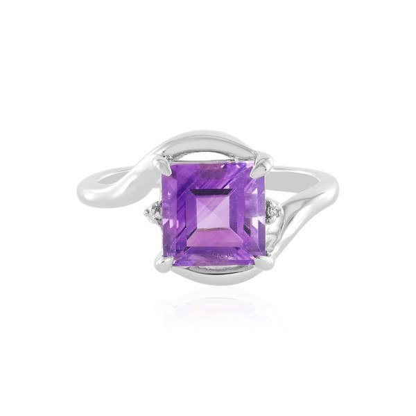 Cavill Sterlingsilber Ring 1,52Ct Amethyst Mit Zirkon Damen Schmuck- Echtschmuck-image