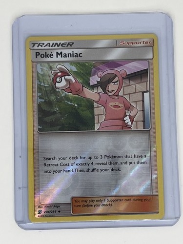 2019 Pokemon Gaming Sun & Moon Unified Minds Poke Maniac Reverse Holo #204/236