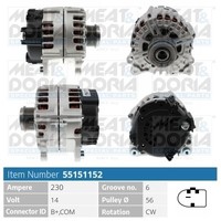 Meat & Doria Lichtmaschine Generator FüR Audi A6 Avant 4G5 C7 3.0 Tdi Quattro
