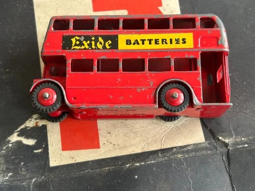 Dinky Toys London Bus Red Route 73 Exide Batteries No.291 Vintage 1961-2 Diecast