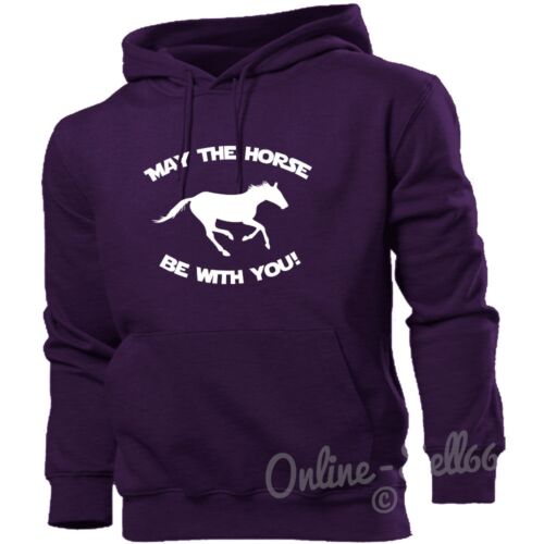 May The Horse Be With You Hoodie Funny Hoody Riding Ride Girl Men Women Clothing - Afbeelding 1 van 2