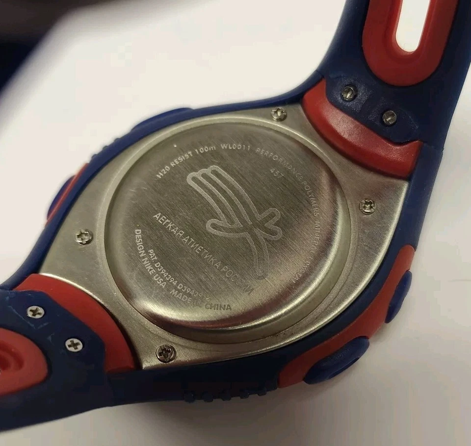 Nike Triax Speed 50 Lap Russia Track & Field Red/Blue Digital Sport Watch WL0011 - Image 2 of 4