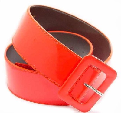 red patent belt