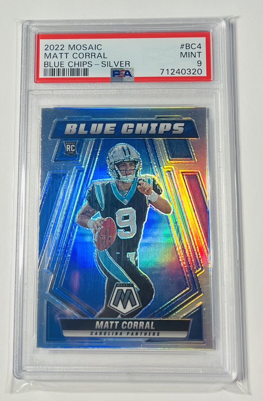 Matt Corral Panini Mosaic Blue Chips #BC4 Silver
