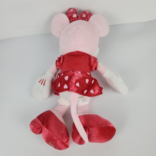 Disney Store Minnie Mouse Plush Authentic Original Pink Red Hearts 12" Valentine - Picture 5 of 8