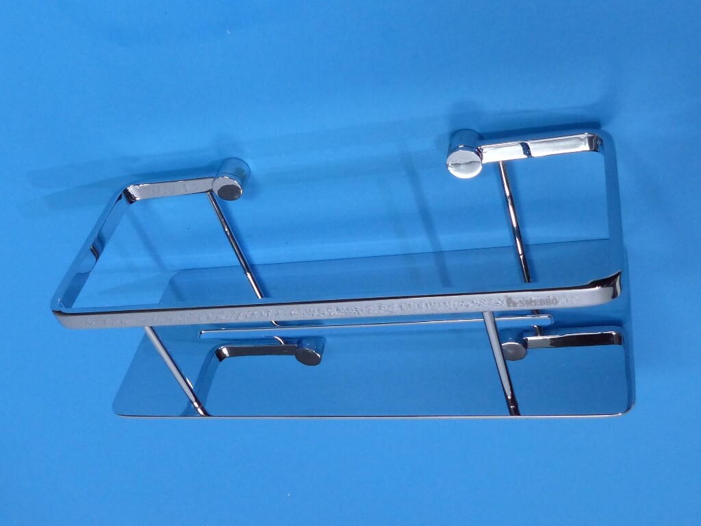 Cesta de jabón para piscina Smedbo ZK374 cromo cesta de ducha pegar estante cesta de champú cesta de almacenamiento