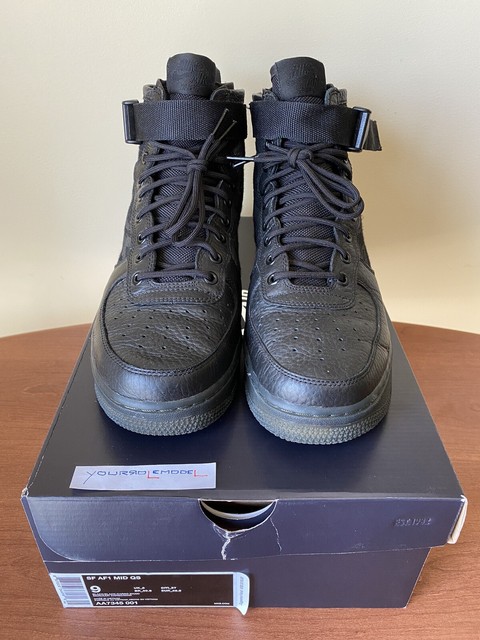 sf air force 1 mid black cargo khaki