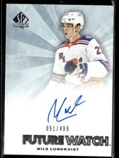 2021-22 Sp authentic future watch Nils Lundkvist Rookie Auto /499 #RFWA-NL