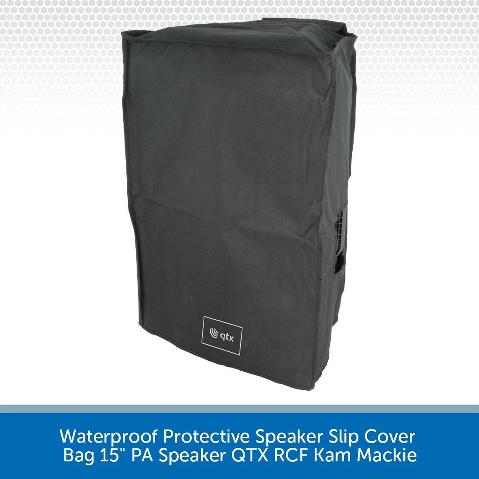 Waterproof Protective Speaker Slip Cover Bag 15" PA Speaker QTX RCF Kam Mackie - Image 1 of 4